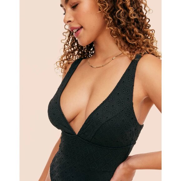 New! Adore Me Black Melony Contour One Piece Swimsuit Size Small 41831 - Picture 3 of 11